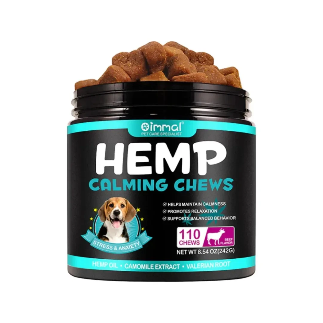 Oimmal Hemp Calming Chews for Dogs - Soft Chews