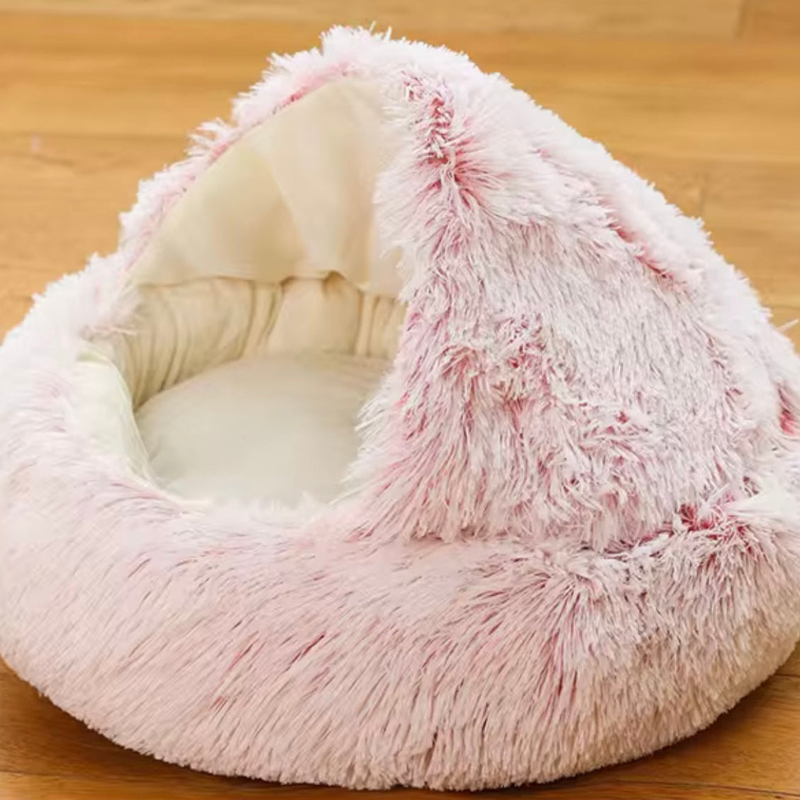 Luxury Fluffy Cave Pet Bed – 60cm
