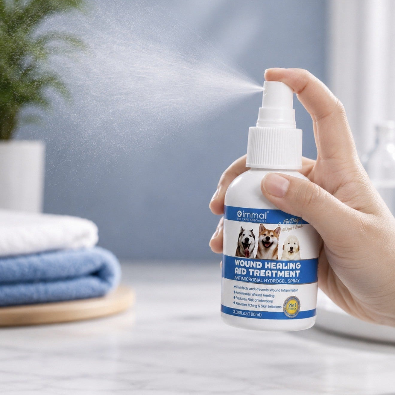 NEW ARRIVAL -  Oimmal Wound Healing Aid Treatment Spray for Dogs | Skin Recovery & Daily Care | 100ml