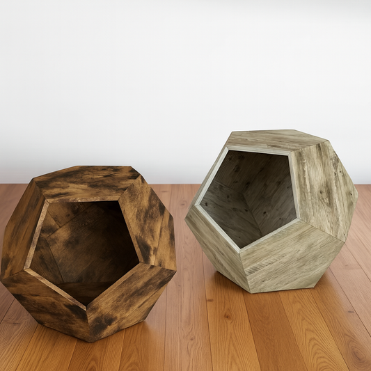 XL Modern Geometric Laminated Wood Cat Cave