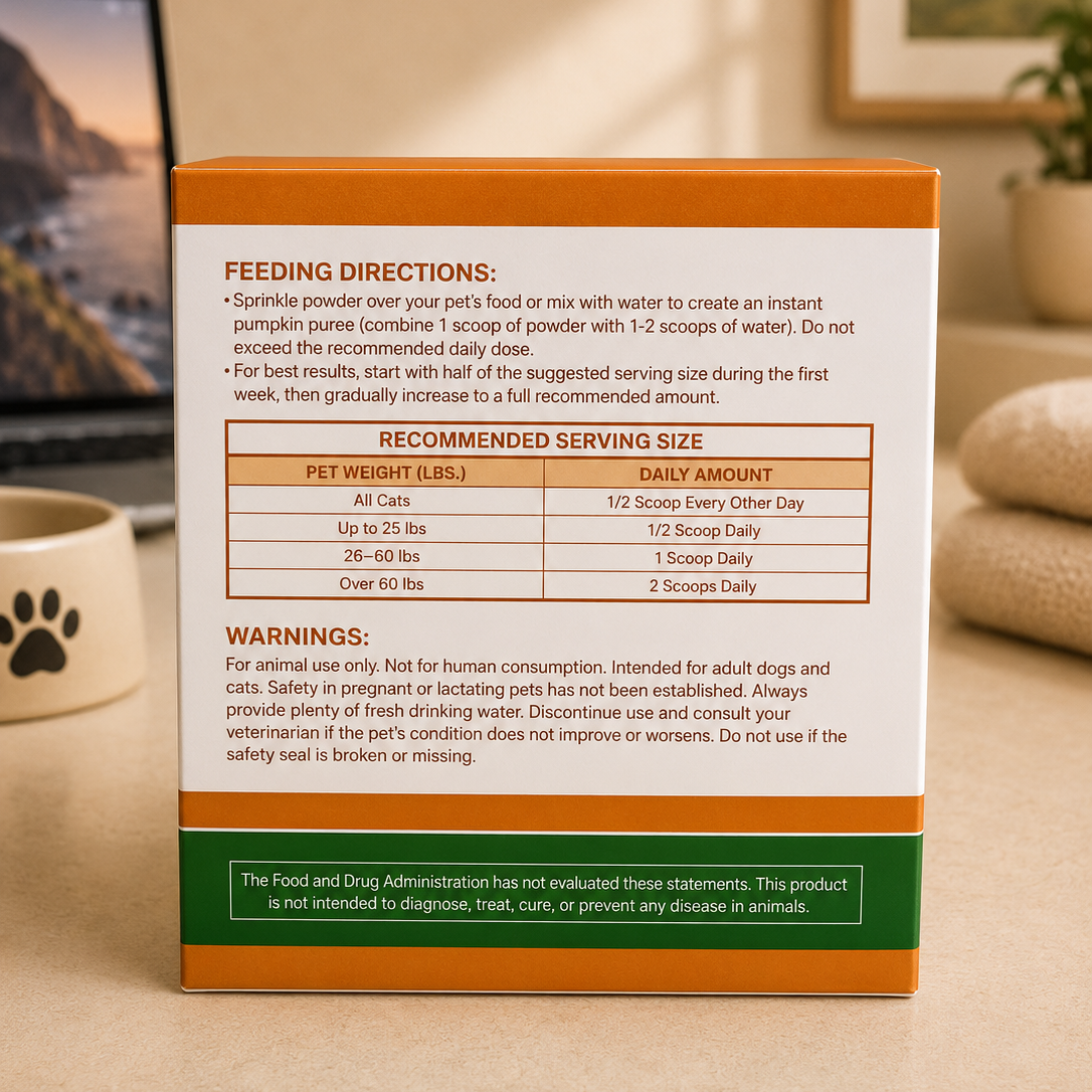 NEW ARRIVAL - Oimmal Pumpkin Powder for Dogs & Cats | Digestive & Gut Health Supplement | Apple Flavour | 200g