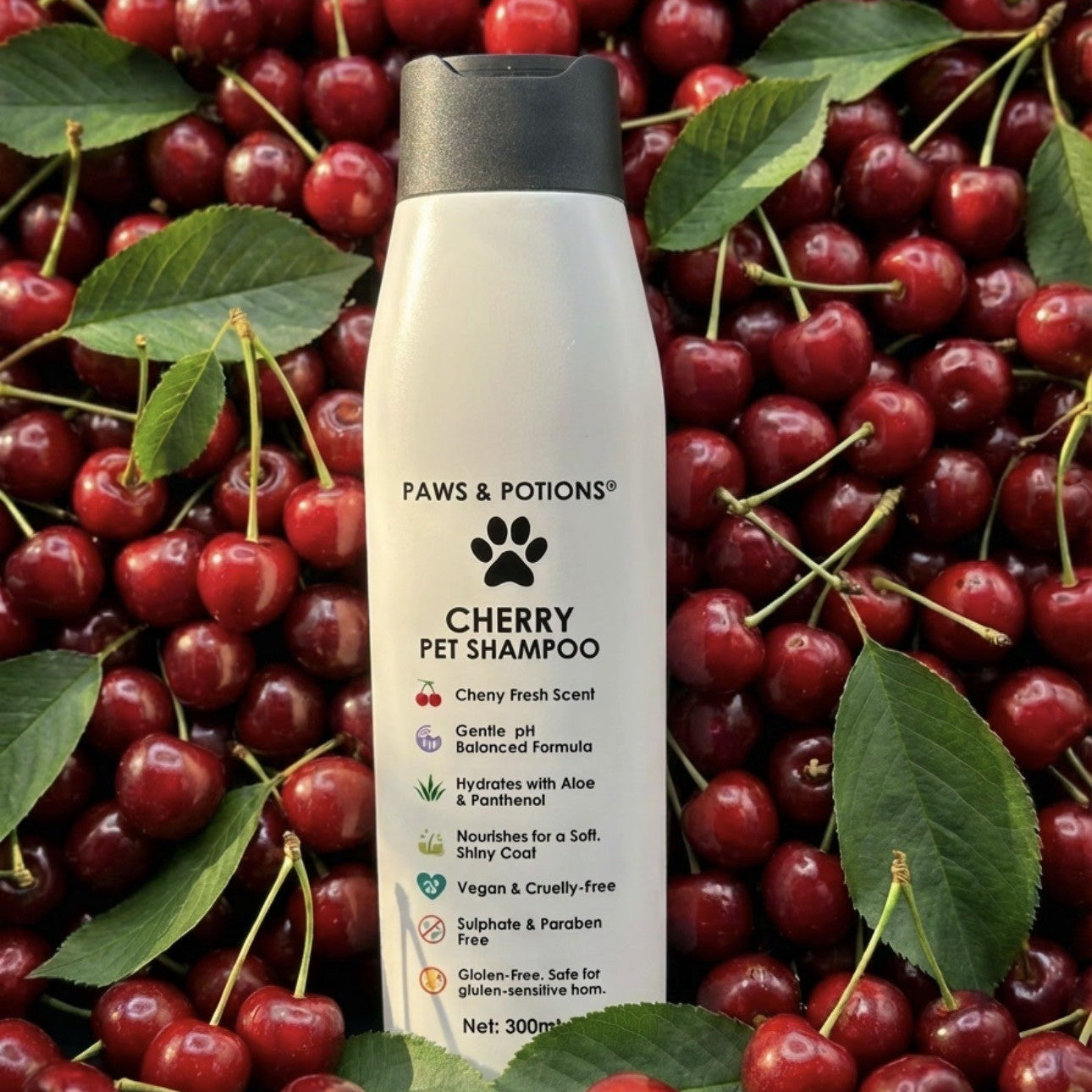 🍒 Cherry Fresh Dog & Cat Shampoo – Natural Botanical Pet Shampoo -  Paws & Potions®