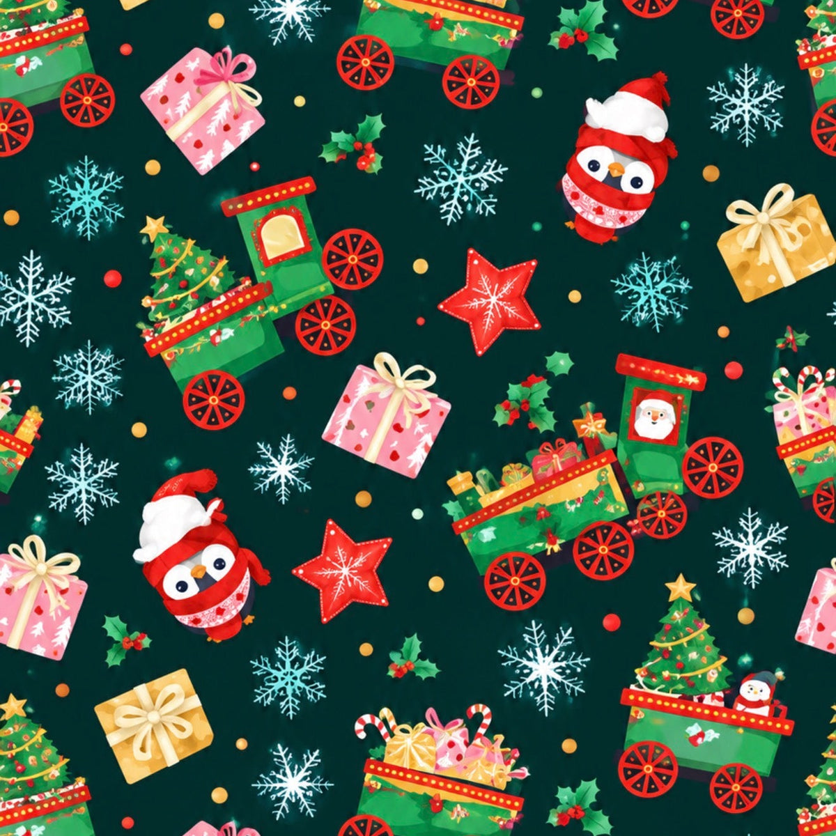 Frenchie Festive “Bark the Halls Express” Christmas Pyjamas