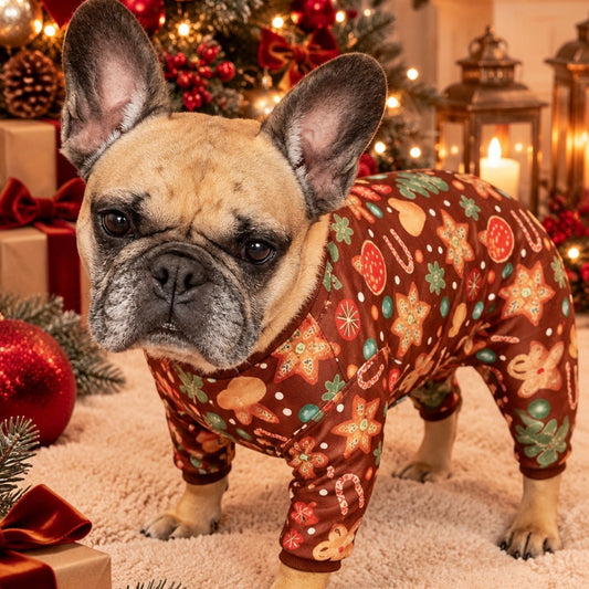 Frenchie Festive “Biscuit & Bone Bonanza” Christmas Pyjamas