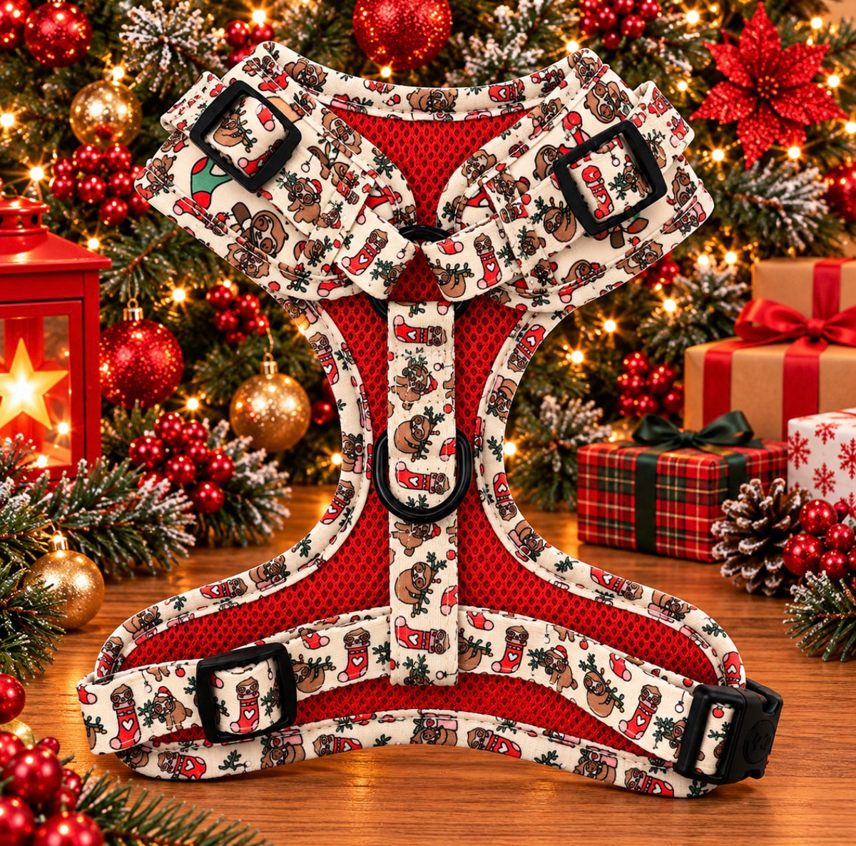 Festive Slothmas Christmas Dog Harness & Matching Set | Paws & Potions®