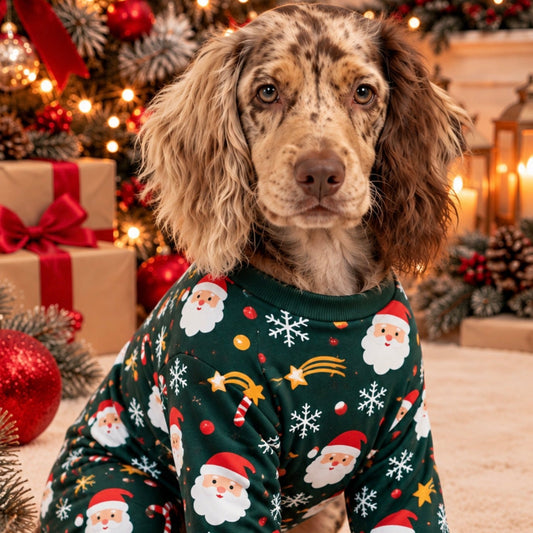 Pooch Festive “Santa Paws & Snowflakes” Christmas Pyjamas