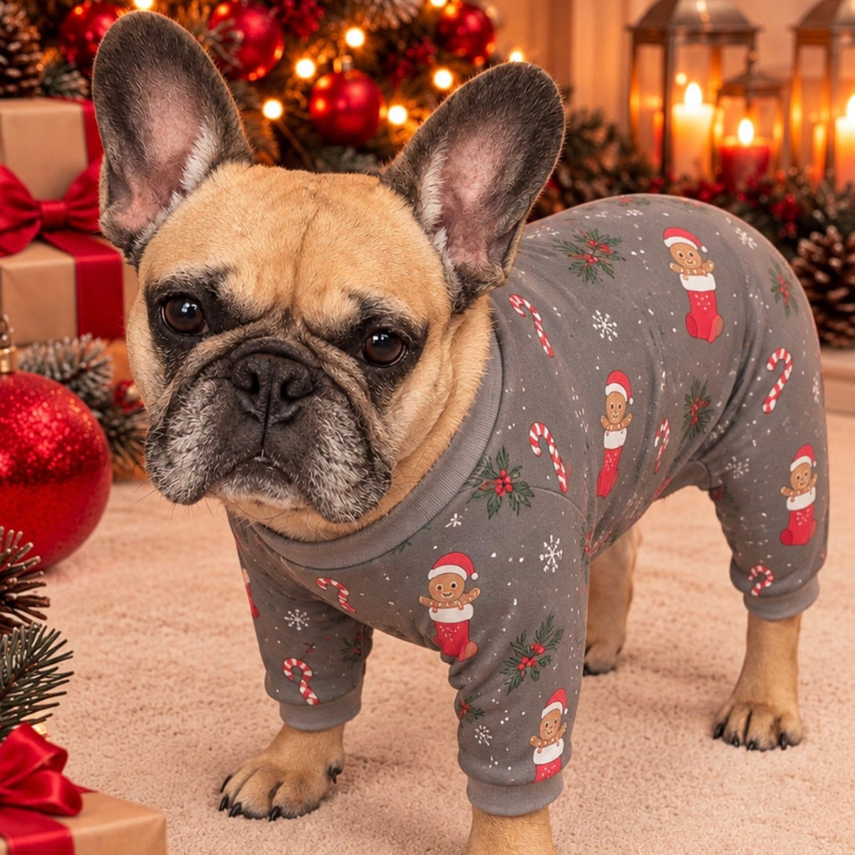 Frenchie Festive “Stocking Sniffer” Christmas Pyjamas