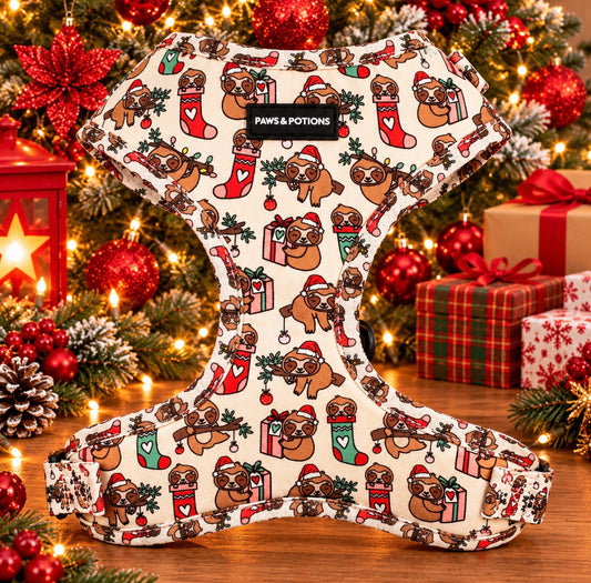 Festive Slothmas Christmas Dog Harness & Matching Set | Paws & Potions®