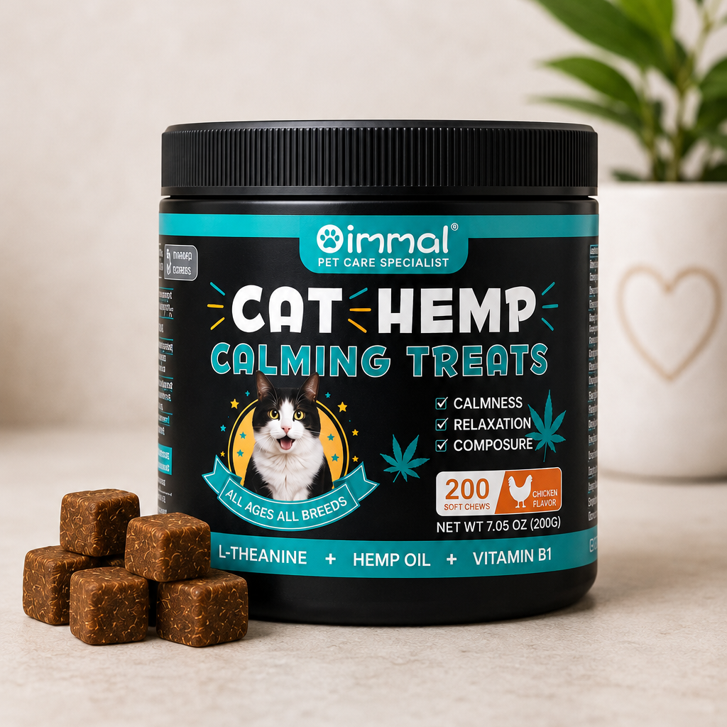 Oimmal Hemp Calming Chews for Cats - Soft Chews