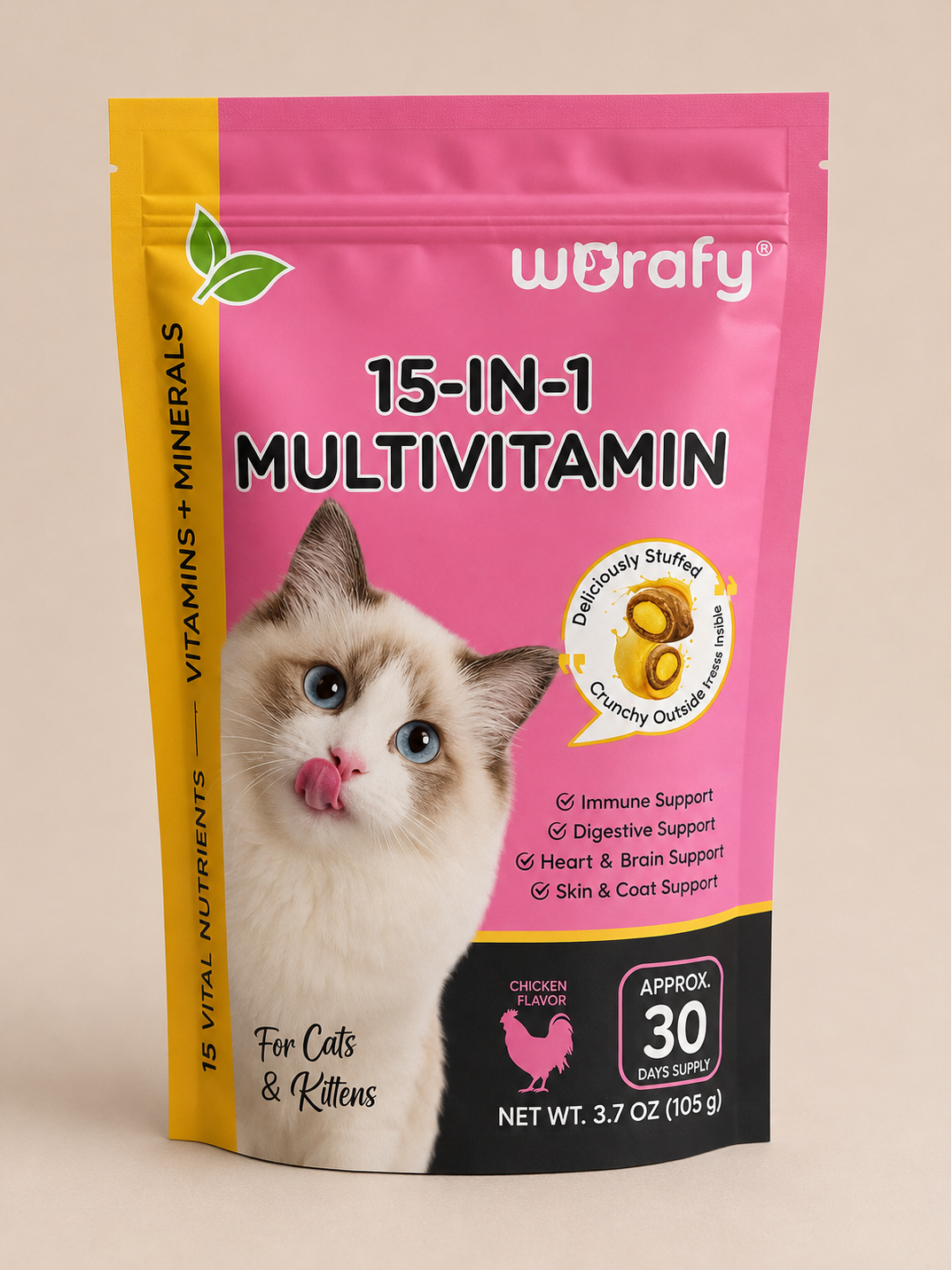 Worafy 15-in-1 Cat Multivitamin Vitamins & Minerals