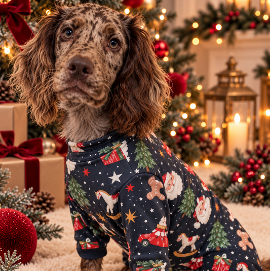 Pooch Festive “Silent Night, Snoring Pup” Christmas Pyjamas