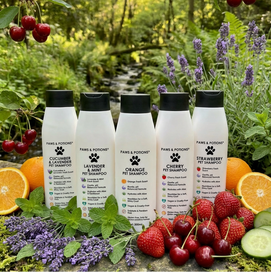 Botanical Dog & Cat Shampoo Collection – 5 Fragrance Bundle |Paws & Potions®