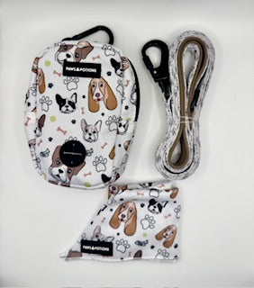 "Frenchie Fools & Spaniel Rules" Dog Harness Set - The Paws Explorer Collection - Available to Buy Separately or as a Full Matching Set