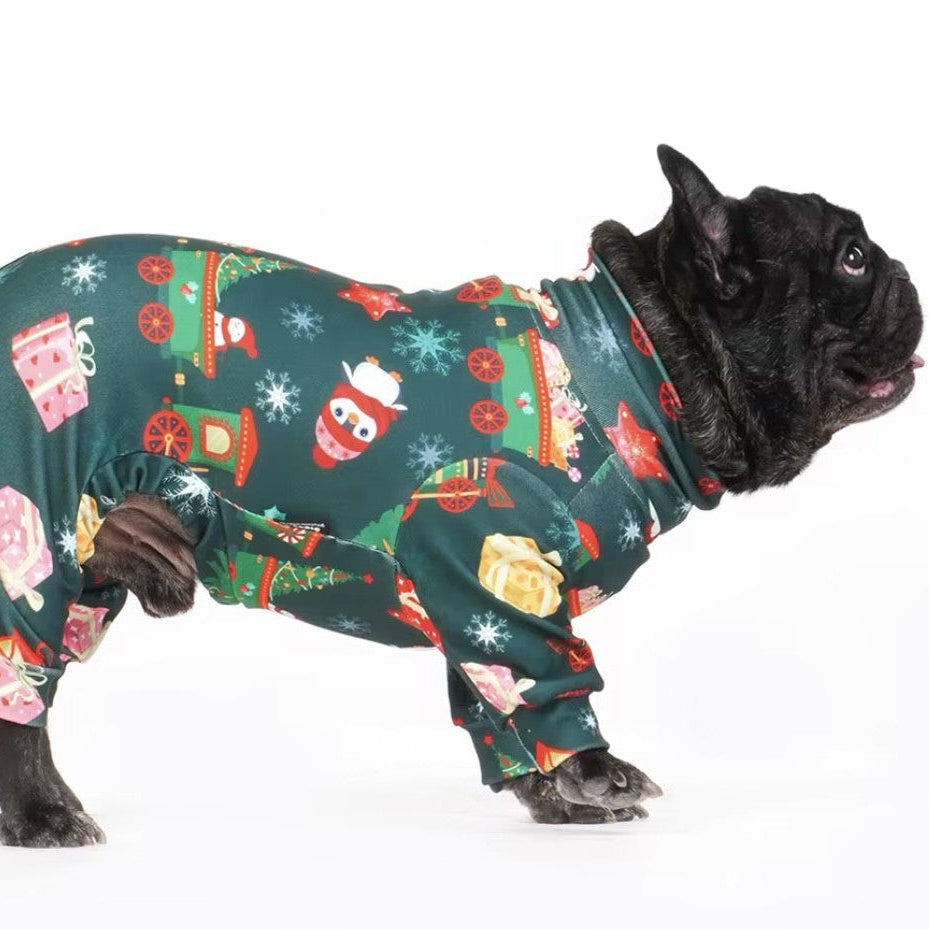🎄Frenchie Festive “Bark the Halls Express” Christmas Pyjamas