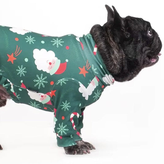 🎄Frenchie Festive “Santa Paws & Snowflakes” Christmas Pyjamas