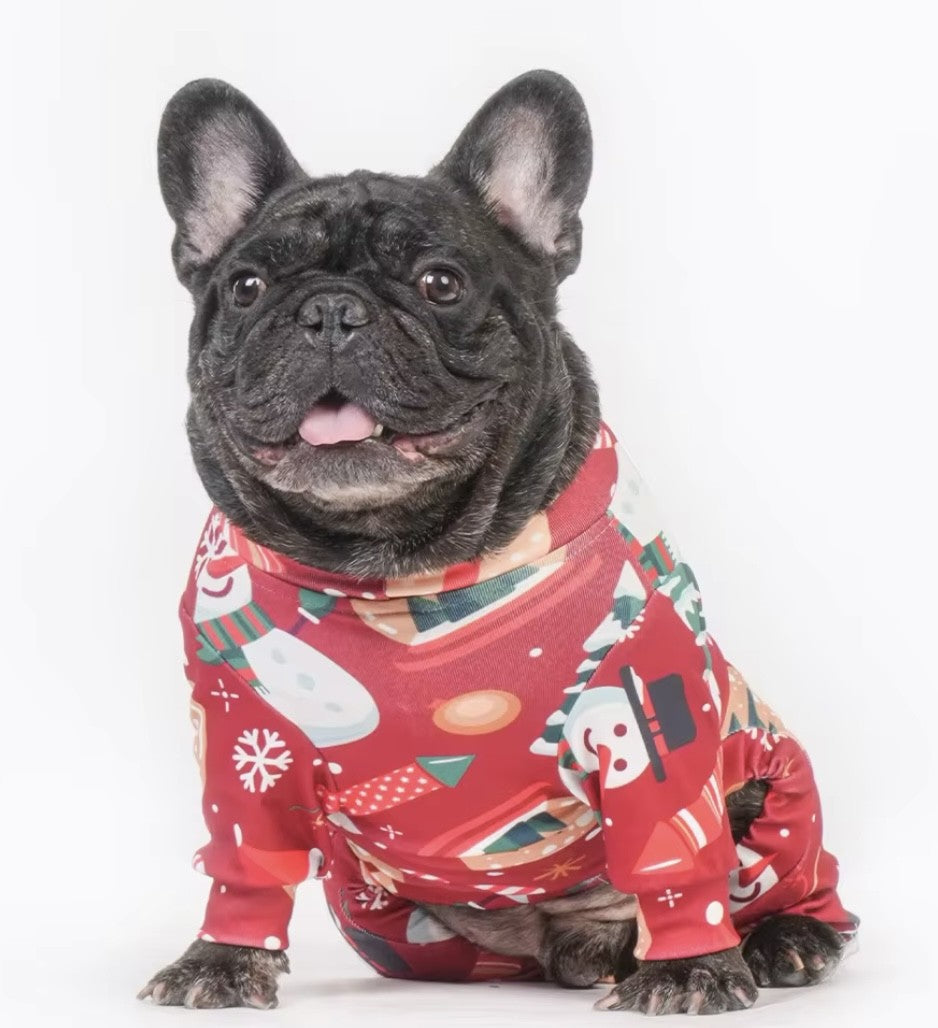 🎄Frenchie Festive “Snow Woof Wonderland” Christmas Pyjamas