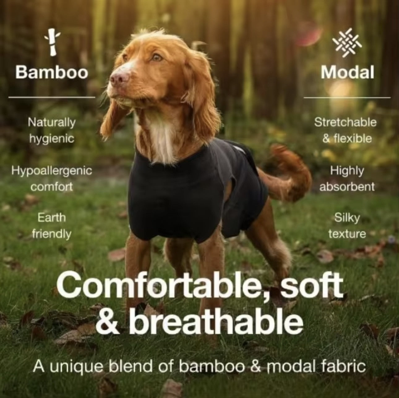 Post-Surgery Dog Recovery Vest – Comfort Fit Healing Shirt with Copper-Infused Fabric