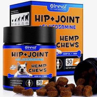 Oimmal Hip & Joint Glucosamine Hemp Chews for Dogs