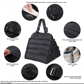 Luxury 3-in-1 Waterproof Car Seat, Pet Carrier & Travel Mat