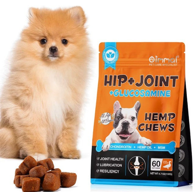 Oimmal Hip & Joint Glucosamine Hemp Chews for Dogs