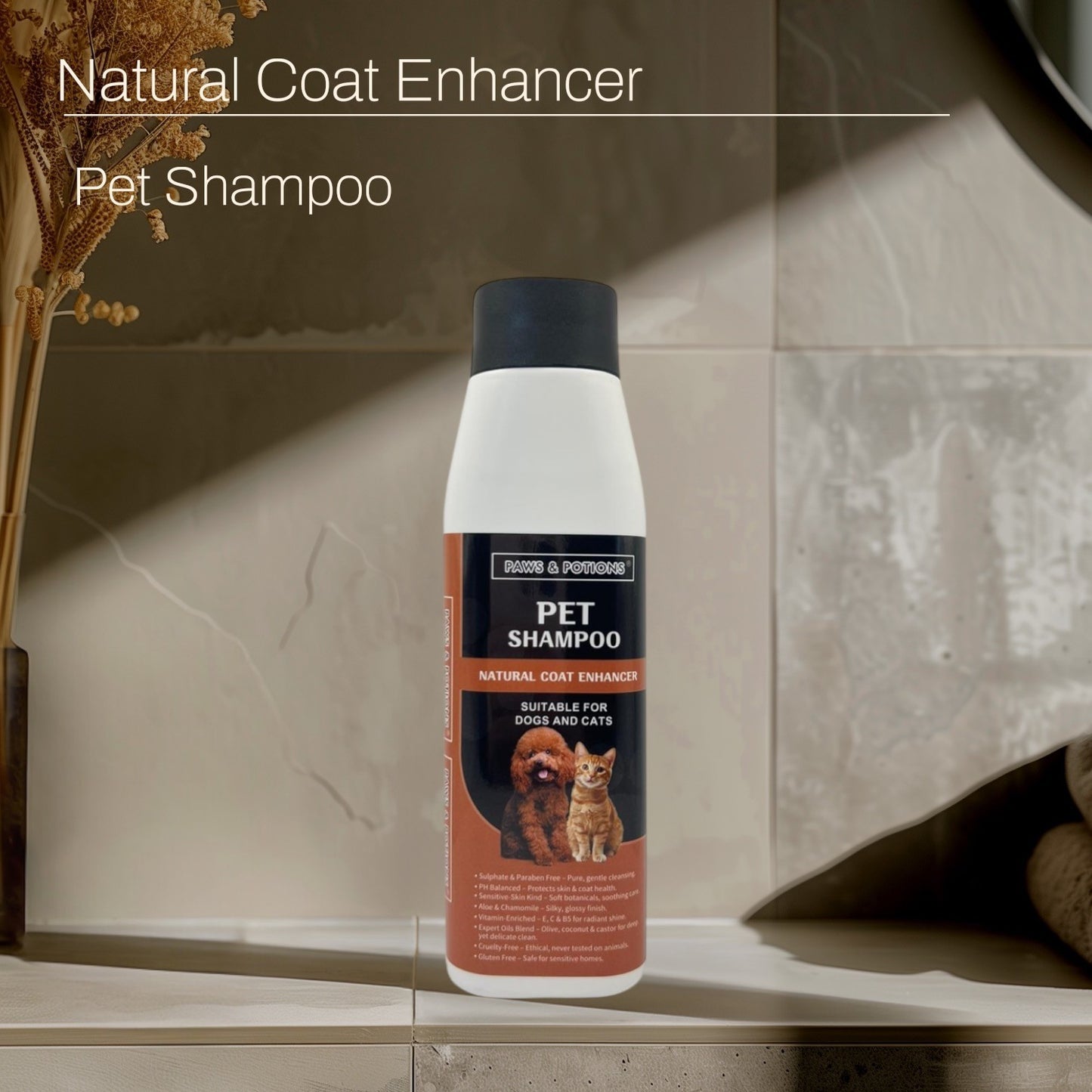Paws & Potions® Natural Coat Enhancer - Pet Shampoo