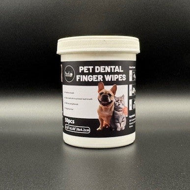 🐾 Pet Dental Finger Wipes for Dogs & Cats