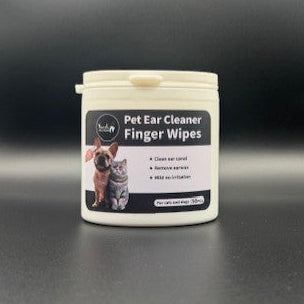 🐾 Pet Ear Cleaner Finger Wipes for Dogs & Cats
